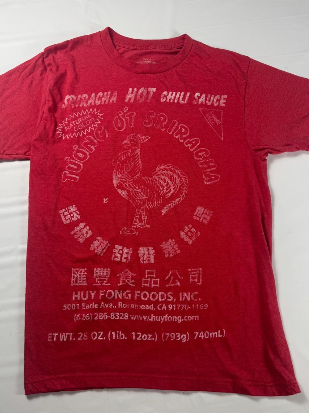 ✨ Vintage Savvy Sriracha Hot Chili Sauce Rooster Graphic Tee S 🐓 🌶️ ✨